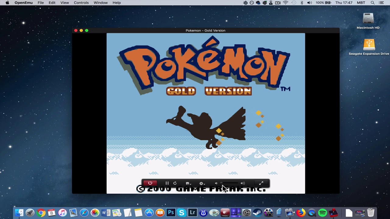 pokemon gold emulator gba mac